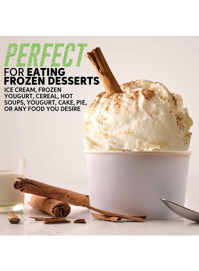 SNH Packing Disposable Ice Cream Cups White 8 Ounce With Dome Lid for Hot or Cold Food, Party Supplies Treat Cups for Sundae, Frozen Yogurt 25 Pieces. - Image 5