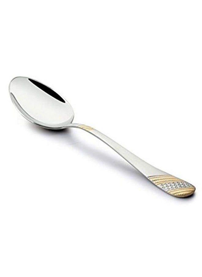 FNS FnS Imperio Premium Stainless Steel 24 Karat Gold Plated Large Serving Spoon (1 Serving Spoon)  - Image 1