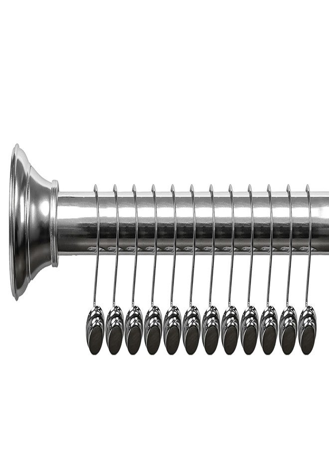 اليوتوبيا ألي حلقات وخطافات ستارة الحمام من يوتوبيا آلي، حلقات وخطافات ستارة الحمام، حلقات وخطافات ستارة الحمام مقاومة للصدأ، مجموعة من 12 قطعة (كروم) - Image 3