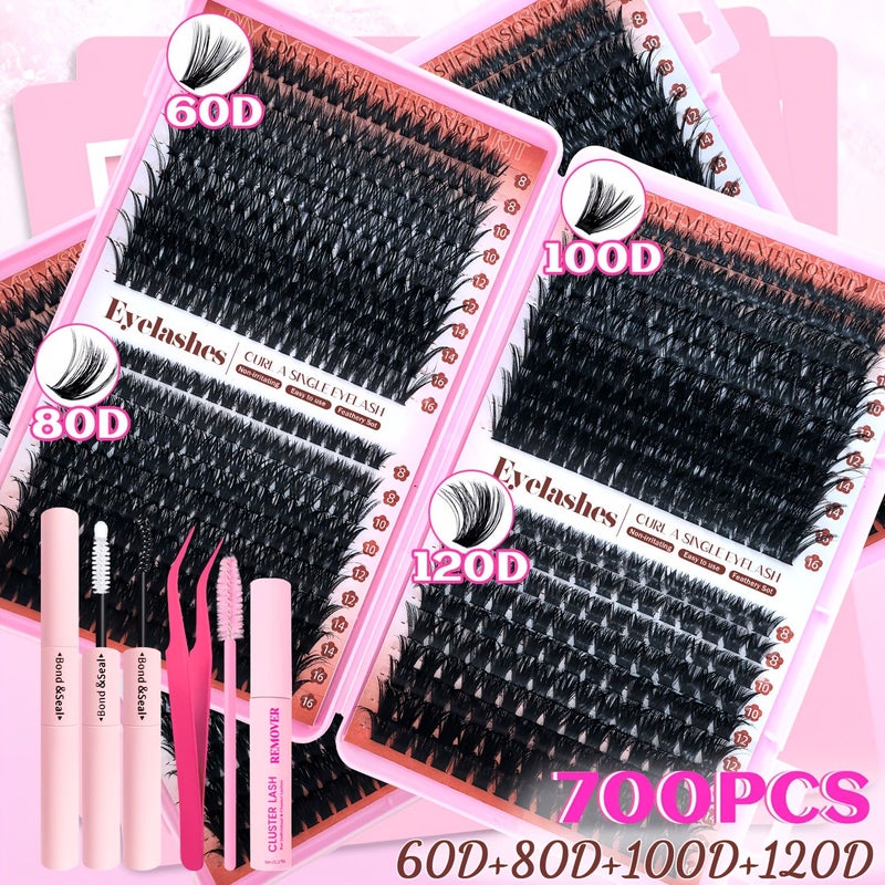 320 Pcs 80D False Eyelashes Soft Density Washable Clusters For Women Daily Use Parties Weddings Festivals - Image 5