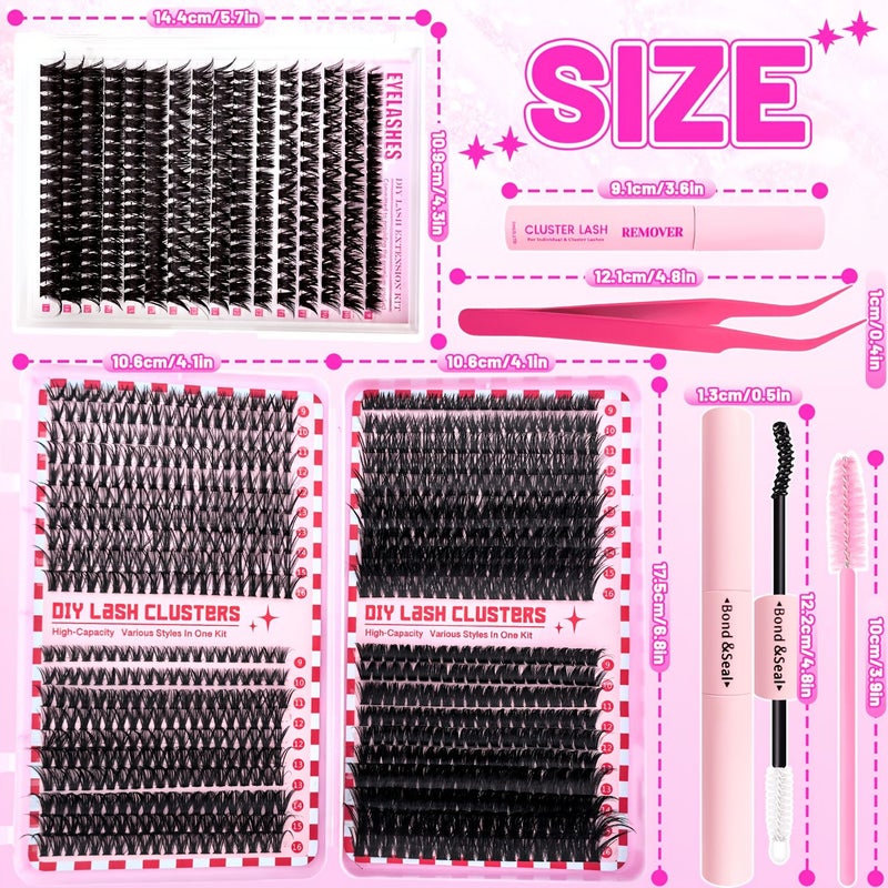 320 Pcs 80D False Eyelashes Soft Density Washable Clusters For Women Daily Use Parties Weddings Festivals - Image 4