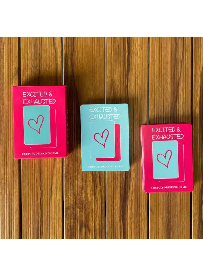 Full English Version Excited & Exhausted Couple Lover Drinking English Table Game Card-Color:Small Yellow Box Second Generation  - Image 4