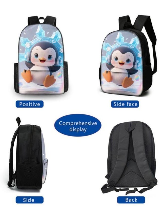 Bright Li Fire Unlock the new fashion of childish fun! Three-piece set of bags, cartoon elements for children and teenagers (students, children, friends' outings, mountain climbing, schooling, etc. can be used) - 42  - Image 3