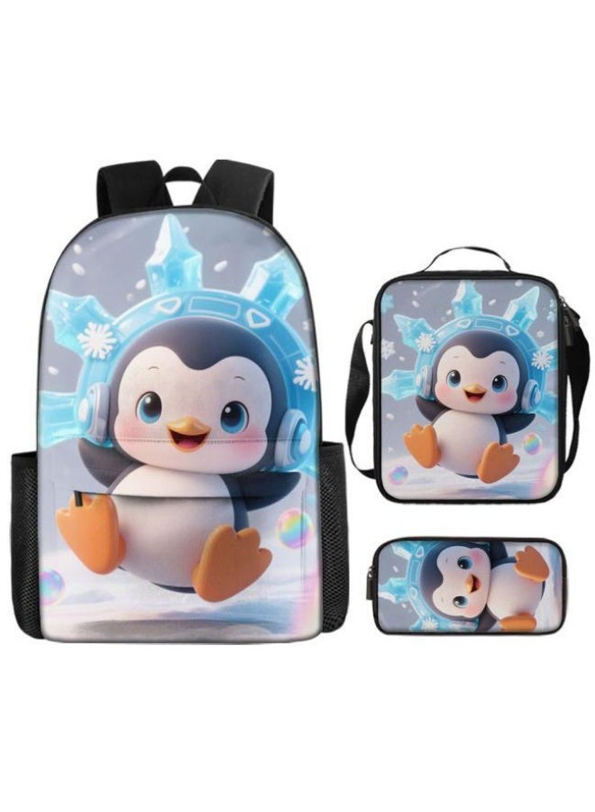 Bright Li Fire Unlock the new fashion of childish fun! Three-piece set of bags, cartoon elements for children and teenagers (students, children, friends' outings, mountain climbing, schooling, etc. can be used) - 42  - Image 2