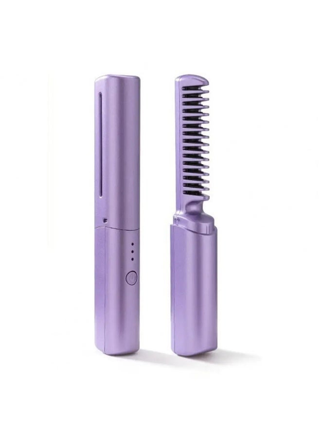 مكواة شعر محمولة لتصفيف سريع في أي وقت وأي مكان تشحن وتستخدم لاسلكيًا – خفيفة وعملية، مثالية للسفر والاستخدام السريع حجم ميني – سهلة الحمل والتخزين في الحقيبة أو شنطة السفر  تقنية الأيونات السالبة – تقلل الهيشان والكهرباء الساكنة، وتمنح شعرك نعومة ولمعان - Image 1