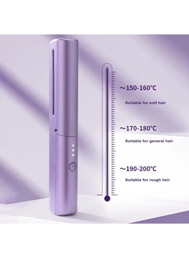 مكواة شعر محمولة لتصفيف سريع في أي وقت وأي مكان تشحن وتستخدم لاسلكيًا – خفيفة وعملية، مثالية للسفر والاستخدام السريع حجم ميني – سهلة الحمل والتخزين في الحقيبة أو شنطة السفر  تقنية الأيونات السالبة – تقلل الهيشان والكهرباء الساكنة، وتمنح شعرك نعومة ولمعان - Image 3