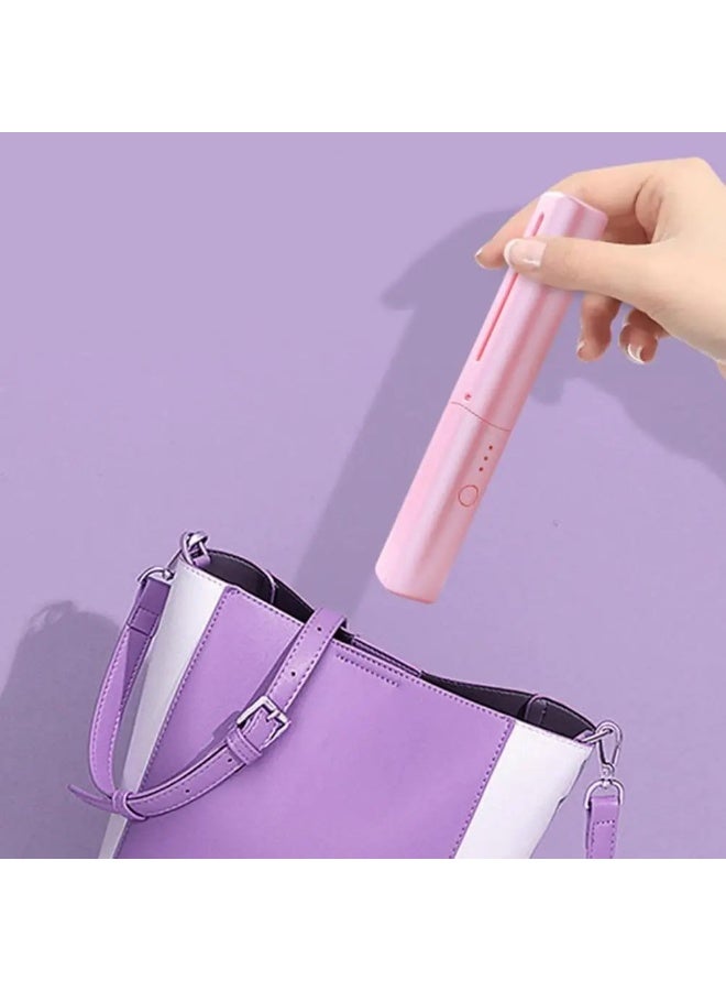 مكواة شعر محمولة لتصفيف سريع في أي وقت وأي مكان تشحن وتستخدم لاسلكيًا – خفيفة وعملية، مثالية للسفر والاستخدام السريع حجم ميني – سهلة الحمل والتخزين في الحقيبة أو شنطة السفر  تقنية الأيونات السالبة – تقلل الهيشان والكهرباء الساكنة، وتمنح شعرك نعومة ولمعان - Image 5