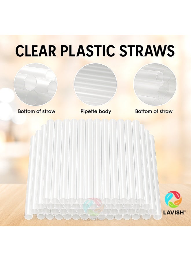 LAVISH Jumbo Boba Straws 100-Pack | 12mm Thick, 24cm Long | Clear Extra-Wide Smoothie Straws | Individually Wrapped, BPA-Free | Ideal for Bubble Tea, Milkshakes, Juice, Events & Cafes - Image 4