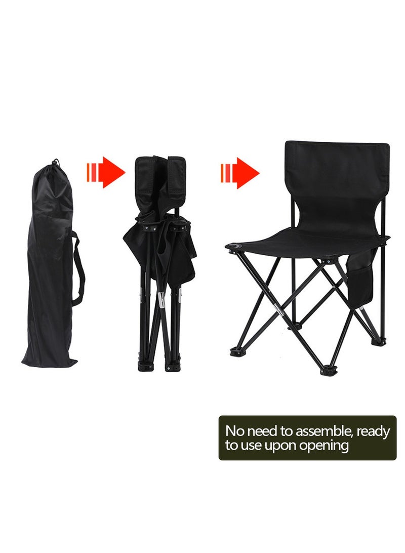 يولو كرسي تخييم في الهواء الطلق كراسي قابلة للطي مع حقيبة حمل مقعد خفيف كرسي محمول للتخييم والتنزه وصيد الأسماك والشواطئ والشواطئ والمنزهات - Image 3