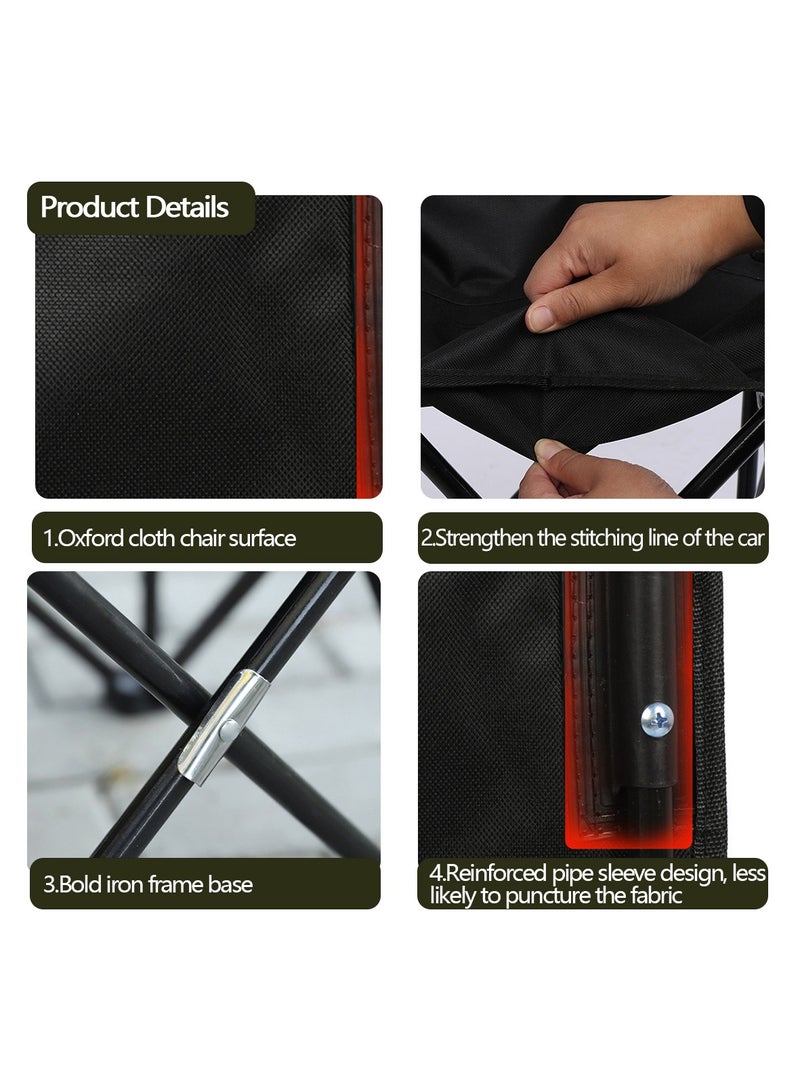 يولو كرسي تخييم في الهواء الطلق كراسي قابلة للطي مع حقيبة حمل مقعد خفيف كرسي محمول للتخييم والتنزه وصيد الأسماك والشواطئ والشواطئ والمنزهات - Image 4