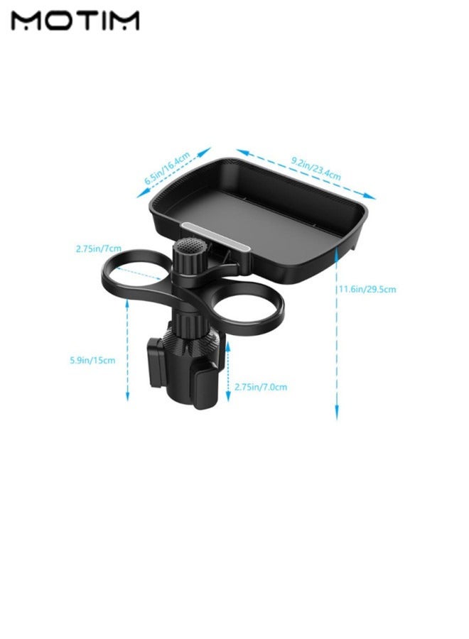 360 Rotatable Car Tray, Multifunctional Cup Holder Tray Stay Organized, Cup Holder Expander Tray for Car Eating - Image 5
