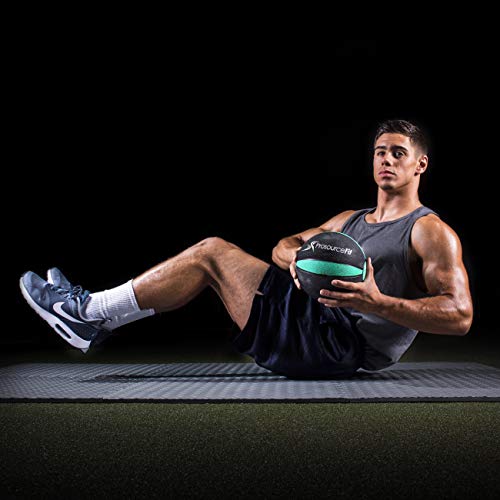 ProsourceFit Weighted Rubber Medicine Ball for Full Body Workouts 8 lb - Image 3