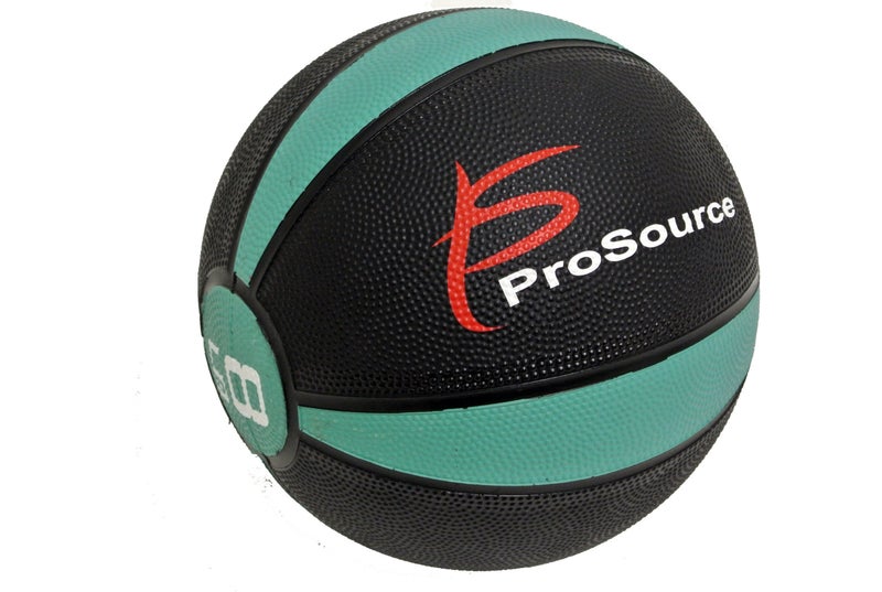 ProsourceFit Weighted Rubber Medicine Ball for Full Body Workouts 8 lb - Image 2