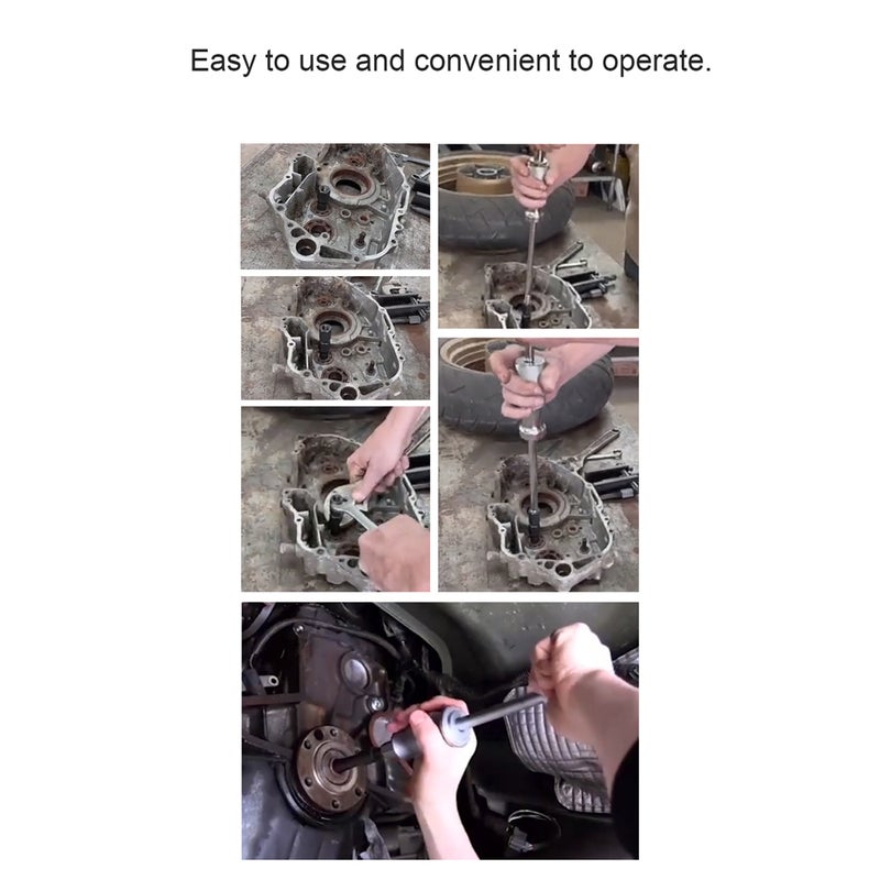 Bearing Remove Tool 12Pcs Black Alloy Material Rust Resistant Bearing Pullers Set - Wide Application Range Long Service Time for Mechanical Repair Maintenance - Image 2