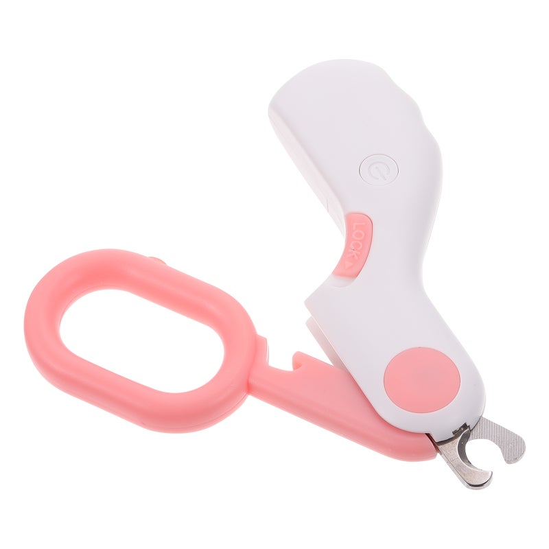 1pc Light Dog Nail Clipper Pet Nail Trimming Tool with Button Cell - Image 1