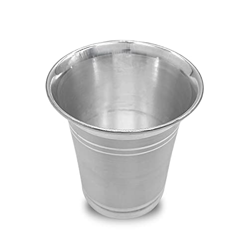 MAA SILVER Pure Silver Glass Tumbler BIS Hallmarked Perfect for Serving Water & Beverages (300ml Capacity)(97% Purity)(100 Grams Silver) - Image 4