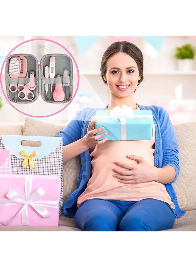 شيكو مجموعة العناية الصحية للأطفال من شيكو مجموعة العناية بسلامة الطفل: قصافة أظافر، فرشاة، مشط، مقص، مبرد، فرشاة أسنان للأصابع، مجموعة أساسية لحضانة الأطفال حديثي الولادة (وردي) للبنات والأولاد - Image 4