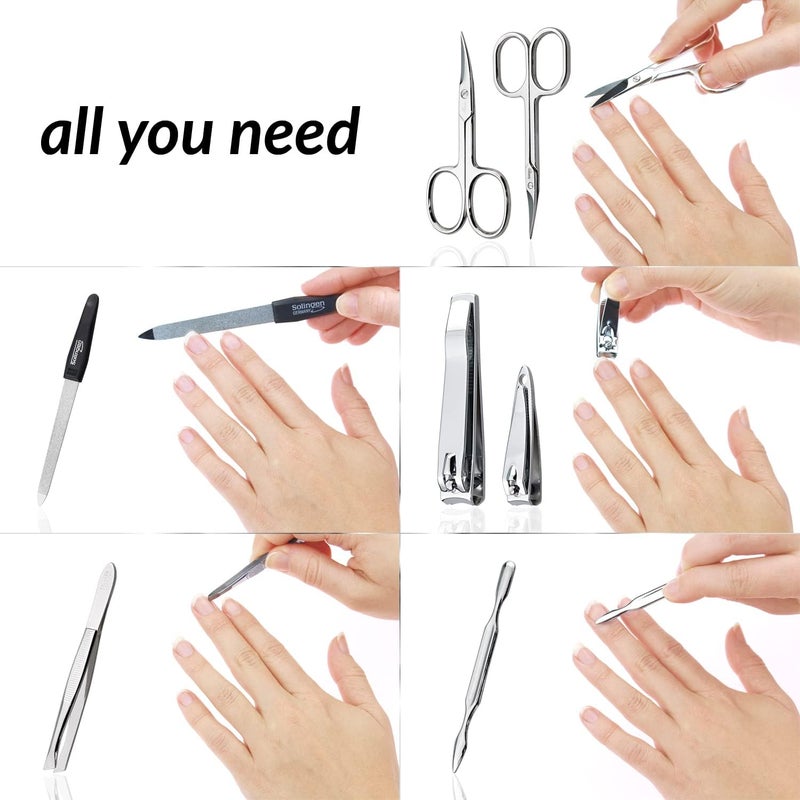 marQus 7-Piece Manicure Set in Leather Case - Image 4