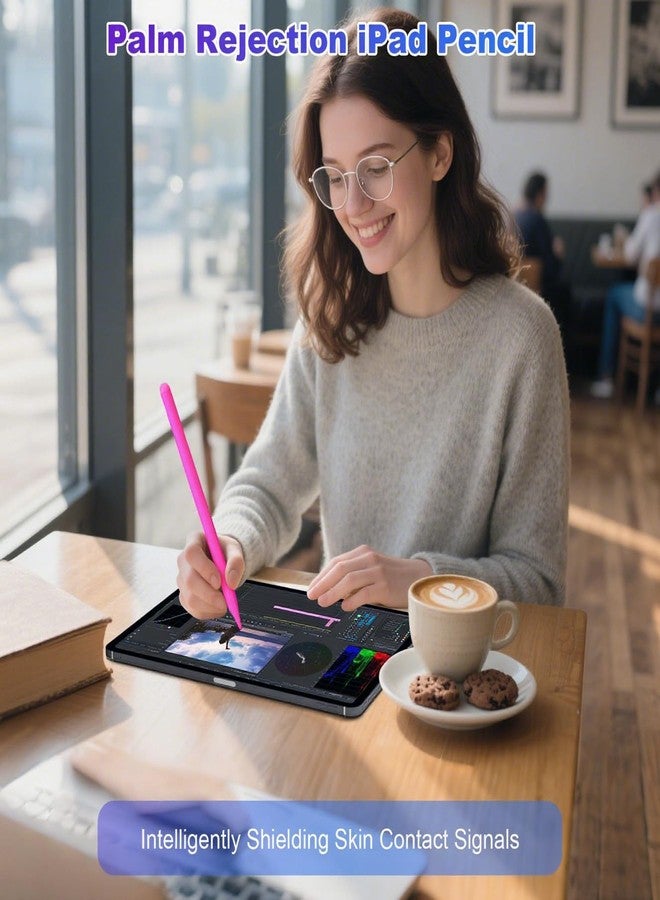 SuitMeeUp Stylus Pen for iPad A16 11th/10th Palm Rejection & Fast Charging Pen 2025-2018 Stylus Pencil for iPad 11th/A16/10/9/8/7/6th,Pro 12.9/11/13 inch M4,Air M2/M3/5/4/3,Mini A17/5th/6th - Image 3