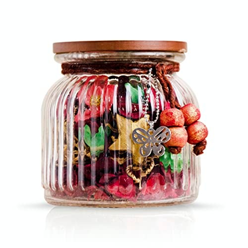 IRIS Jar Potpourri is a Combination of Dried Plant Material with Cherry Blossom Fragrance, Filled in Premium Ombre Glass jar.Fragrance :Cherry Blossom - Image 2