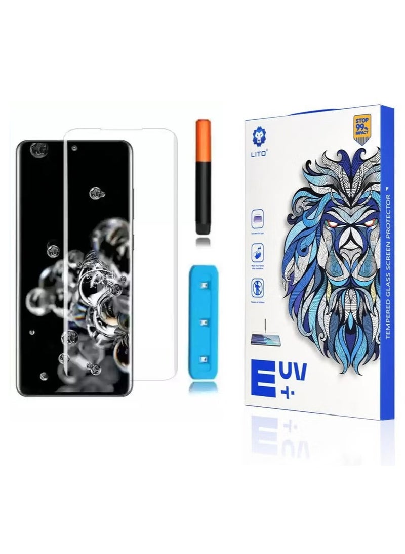 Lito - Lito Samsung Galaxy S20 Ultra Premium UV Liquid Glue Tempered Glass Screen Protector with Edge to Edge Coverage - Image 1