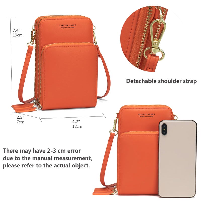 My Friday myfriday Small Crossbody Cell Phone Bag for Women, Mini Over Shoulder Handbag Purse with Credit Card Slots - Image 3