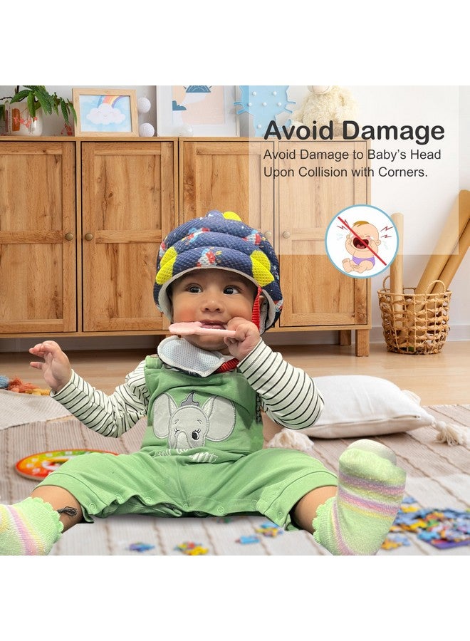 Motherly Motherly Padded Breathable Cushioned Baby Safety Helmet for Bump-Free Protection, Baby Head Protective headguard, Toddler Hat/Helmet, Safety Gear with Adjustable Chin Strap and Ventilation (Space) - Image 4