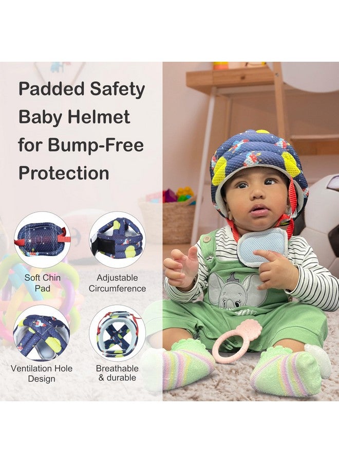 Motherly Motherly Padded Breathable Cushioned Baby Safety Helmet for Bump-Free Protection, Baby Head Protective headguard, Toddler Hat/Helmet, Safety Gear with Adjustable Chin Strap and Ventilation (Space) - Image 3