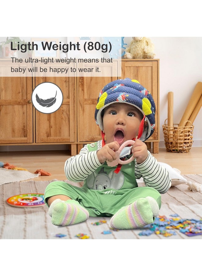 Motherly Motherly Padded Breathable Cushioned Baby Safety Helmet for Bump-Free Protection, Baby Head Protective headguard, Toddler Hat/Helmet, Safety Gear with Adjustable Chin Strap and Ventilation (Space) - Image 5
