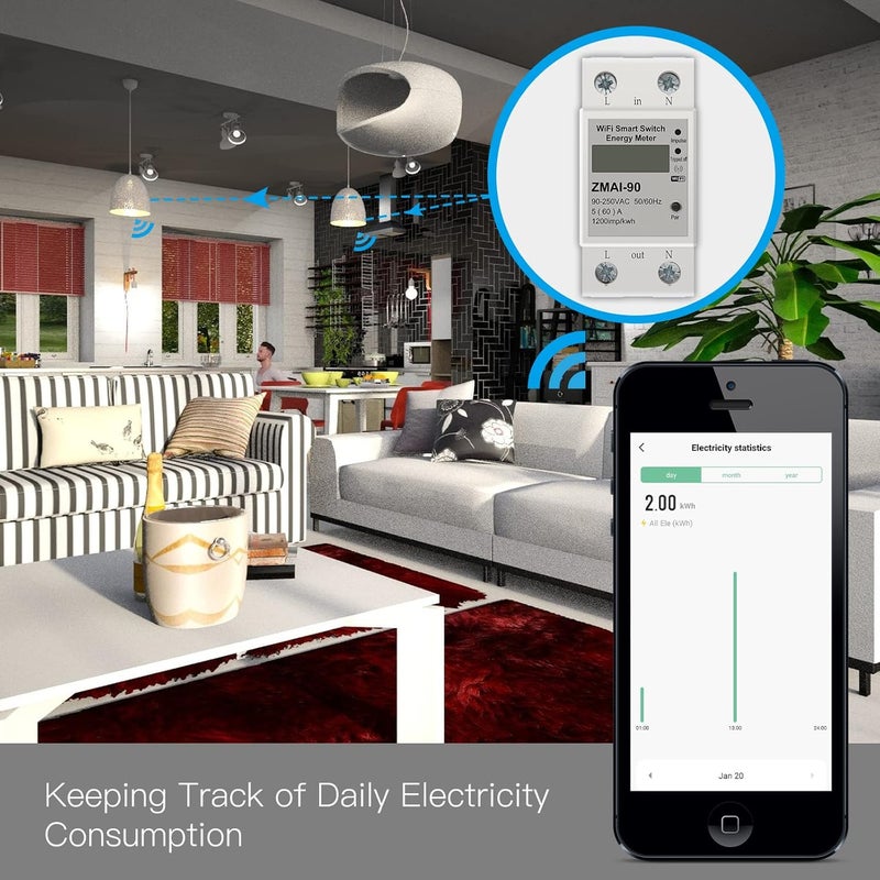 MOES WiFi Smart Energy Monitor Switch Meter - Image 3