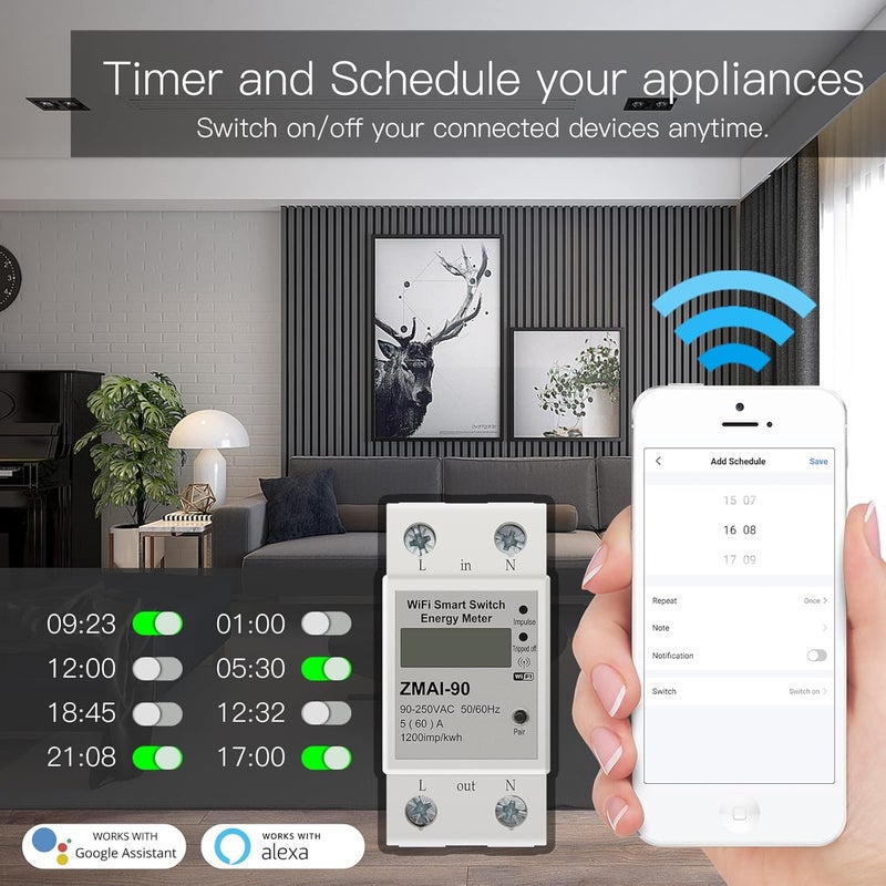 MOES WiFi Smart Energy Monitor Switch Meter - Image 4