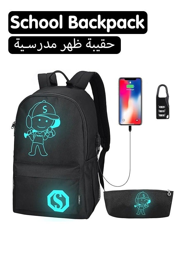 Youth Anti-Theft Travel Leisure Backpack Men And Women Schoolbag USB Charging Travel Backpack Laptop Notebook Backpack Travel School Bag - Image 1