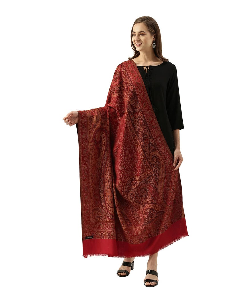 Pashmoda Women Shahnaz Antique Jamawar Shawl (Size: 101 X 203 CM) - Image 4