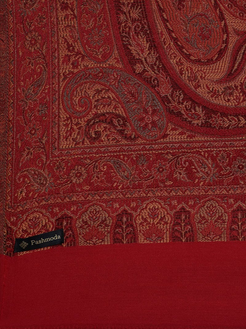 Pashmoda Women Shahnaz Antique Jamawar Shawl (Size: 101 X 203 CM) - Image 3