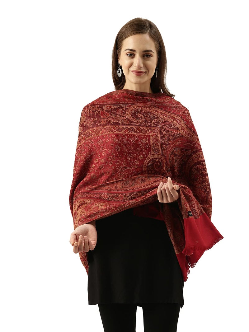 Pashmoda Women Shahnaz Antique Jamawar Shawl (Size: 101 X 203 CM) - Image 2