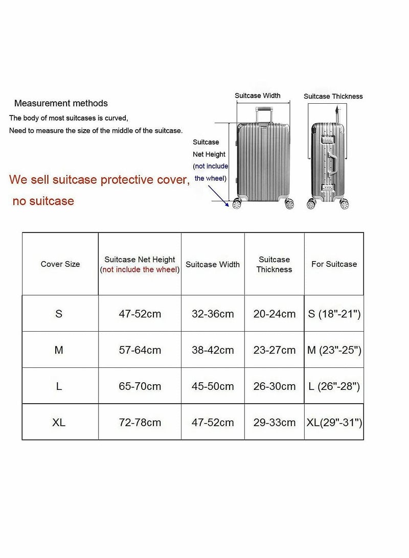 KASTWAVE Luggage Cover Washable Suitcase Protector Anti-scratch Suitcase Cover Fits 22-24 Inch Luggage (M) - Image 4