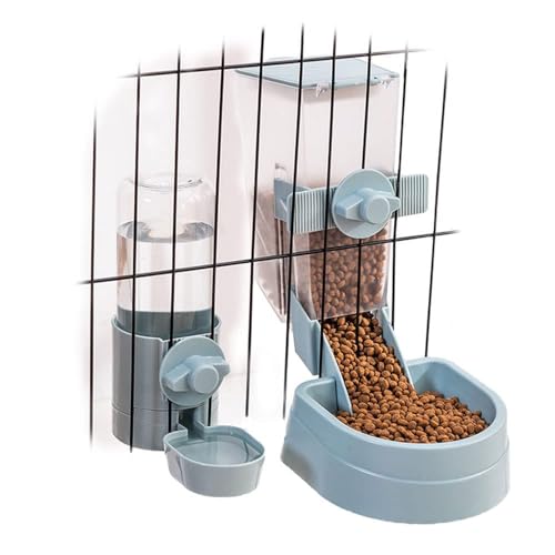 Oncpcare Rabbit Food and Water Bowl Set for Cage - Small Animal Food Dish for Rabbits, Ferrets, Cats, Birds - Image 1