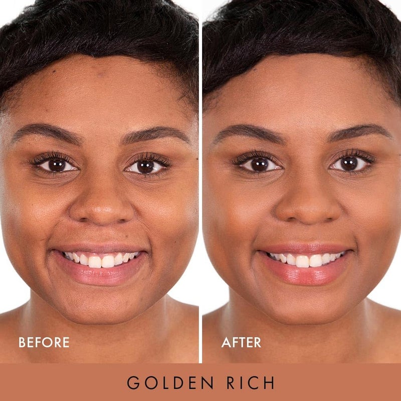 Wander Beauty Wanderlust Powder Foundation - Golden Rich - Blurs & Evens Skin Tone - Perfects & Hydrates With Hyaluronic Acid, Aloe, Honeysuckle, & Vitamin E - Lightweight, Buildable Coverage -0.31 oz - Image 2