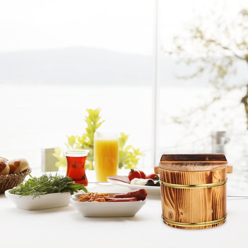 Hemoton 1set Sushi Rice Mixing Bucket Serving Container for Sushi Sashimi and Barbecue Display Bowl for Restaurants and Home Use - Image 4