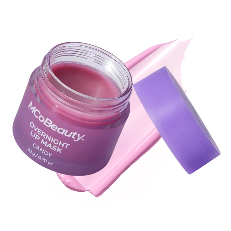 MCoBeauty - Double Duty Lip Mask - Contains Coconut Oil and Vitamin E Lip Balm for Day or Overnight Mask - Candy Scent - Skin Care and Makeup Accessories - Holiday Essentials - 15g - Image 1