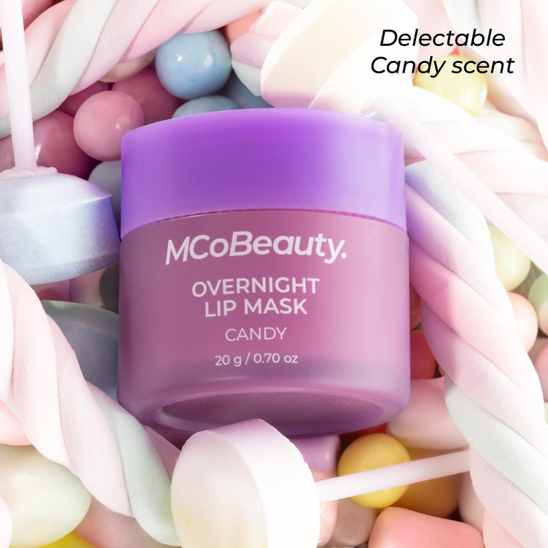 MCoBeauty - Double Duty Lip Mask - Contains Coconut Oil and Vitamin E Lip Balm for Day or Overnight Mask - Candy Scent - Skin Care and Makeup Accessories - Holiday Essentials - 15g - Image 5