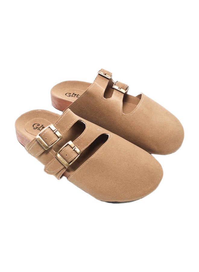 Glitter Winter Suede Clogs - Image 1