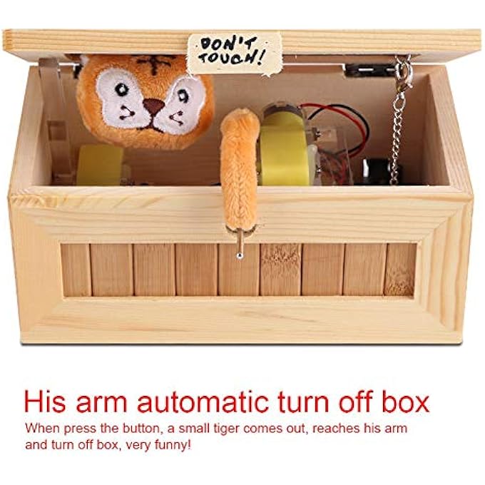 Sunisfa Wooden USB Electronic Box Cute Tiger Funny Interactive Stress Relief Toy Gift Desk Decoration - Image 4