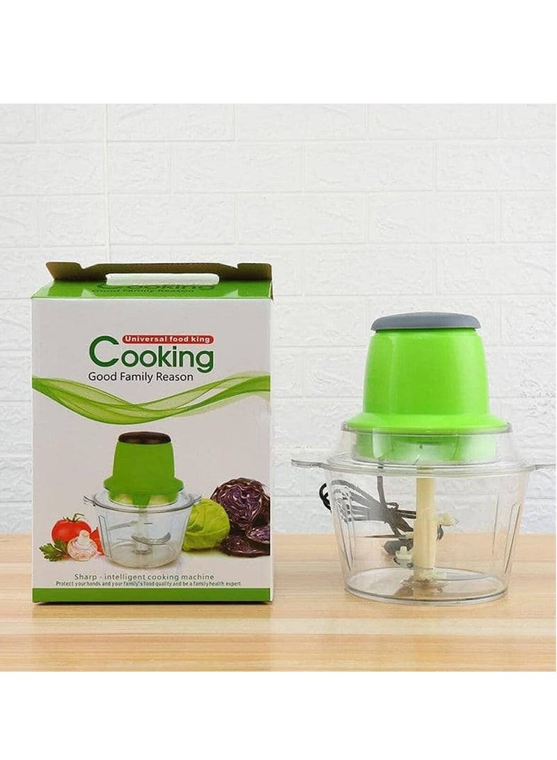 DubaiGallery مفرمة طعام كهربائية، مفرمة لحم كهربائية، مساعد للمطبخ، محضرة طعام صغيرة سعة 2 لتر، وعاء زجاجي خالٍ من مادة BPA، مفرمة للحوم والخضروات والفواكه والمكسرات، 220 فولت - 50 هرتز، أغذية الأطفال - Image 5