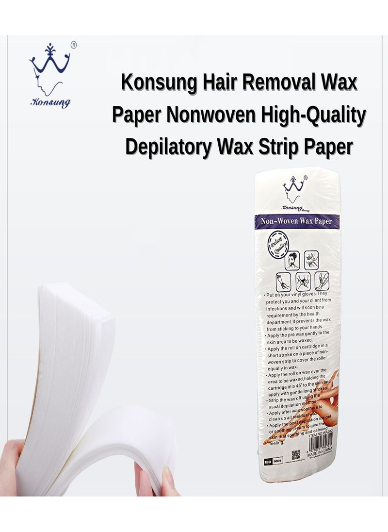 Konsung Beauty - 300-Piece Hair Removal Wax Strip Set Depilatory Paper White - Image 1
