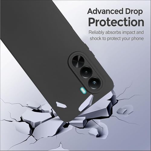SBMS Silicone Back Cover Case for Realme P4X 5G | Soft Micro-Fibre Lining Inside | Camera Protection Bump | Shockproof Back Cover Case for Realme P4X 5G (Candy Cloth_Black) - Image 3