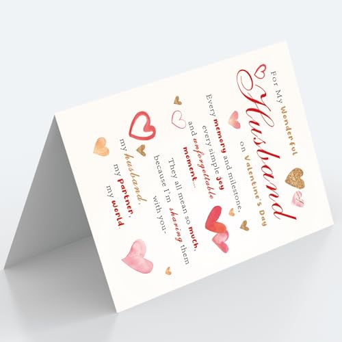 OJsensai Valentine’s Day Card for Wondful Husband, Valentines Decorations Gifts Ideas from Wife - Image 4
