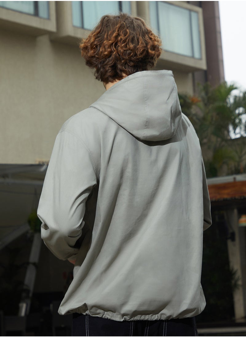 كامبوس سوترا Men's Coin Grey Half-Zip Utility Jacket  - Image 5