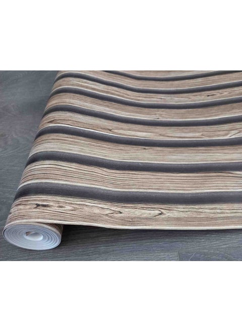 Three Dimensional Slat Patterned Erasable Wallpaper 53 cm Width 10 Meters Long