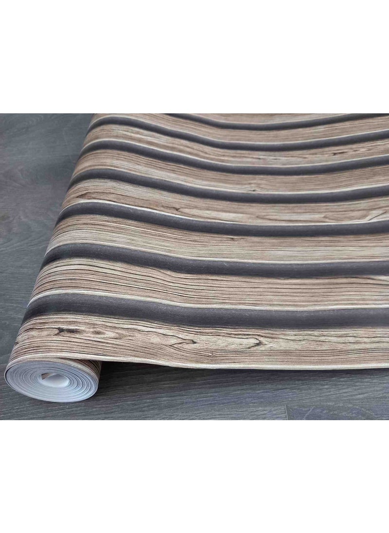 Three Dimensional Slat Patterned Erasable Wallpaper 53 cm Width 10 Meters Long